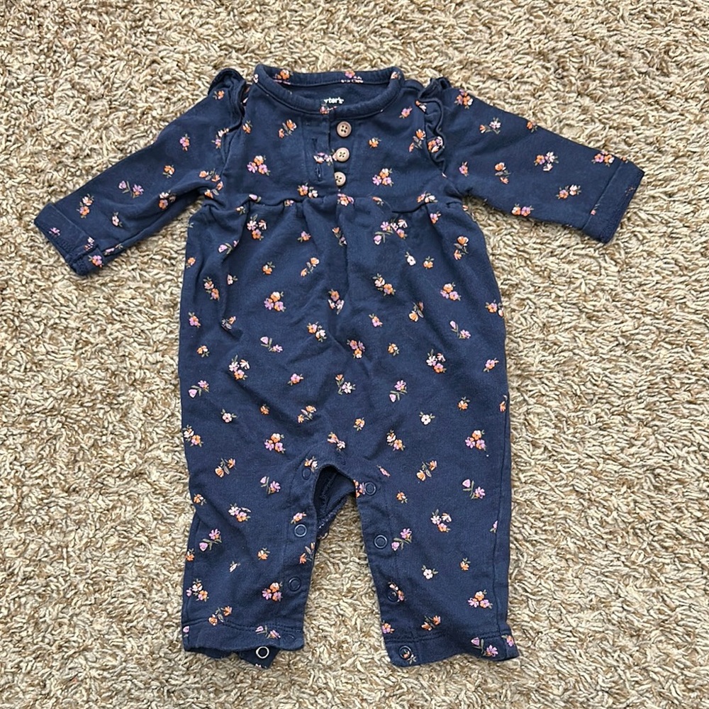 Carter’s Floral Navy Baby Romper
